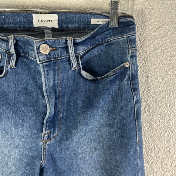 Frame Denim Le Crop Samson Flare Jean Women's Blue Size 29 - Picture 8 of 8
